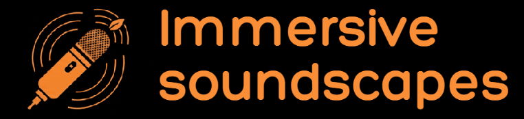 Microphone with immersive soundscapes textLogo